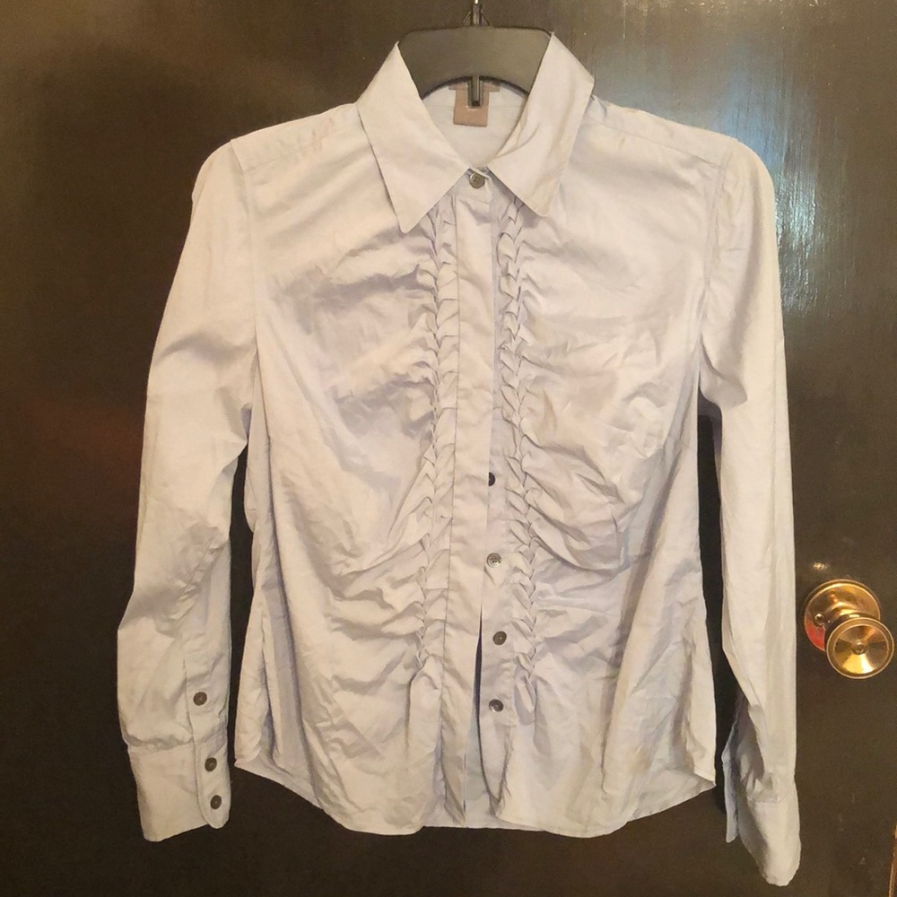 Ann Taylor Petites Baby Blue Size 6P Shirt